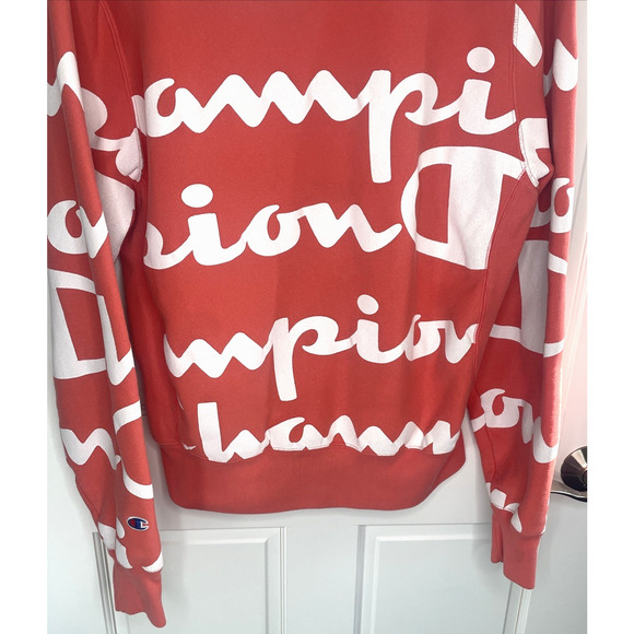 Champion Men's Reverse Weave Sweatshirt Sz M All Over Print Logo Streetwear - Picture 10 of 16